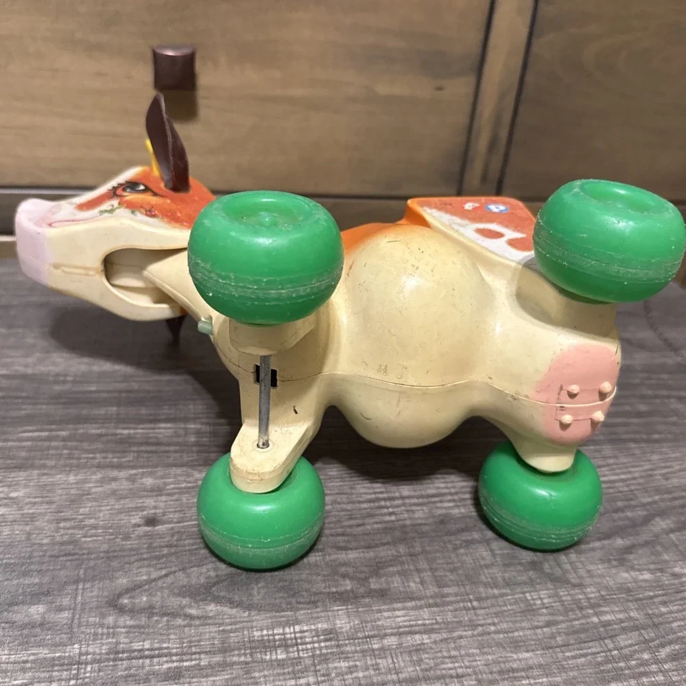 1972 Fisher-Price #132 Molly Moo Cow pull toy